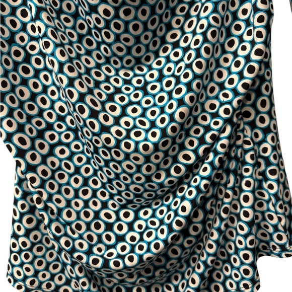 Chaus Patterned Top with cowl neck & rutching on sides EUC Women’s size XL - Picture 3 of 8